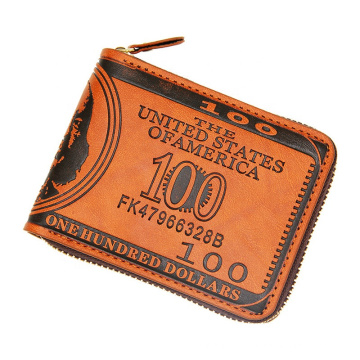 Fashion Nouveau design US Dollar Imprimer le support de carte de visite Case de cartes pour hommes portefeuille Slim PU Le cuir Purse pour le voyage